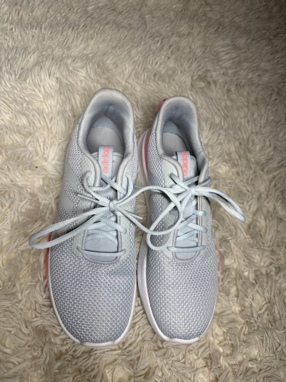 adidas Women’s Light Gray & Pink Athletic Sneakers